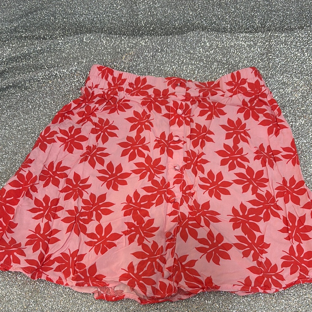 Miami Red And Pink Floral Kids Skirt